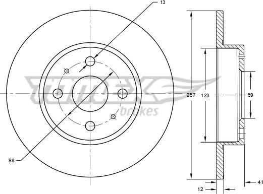 TOMEX brakes TX 71-22 - Kočioni disk www.molydon.hr