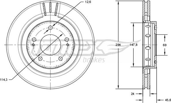 TOMEX brakes TX 71-74 - Kočioni disk www.molydon.hr