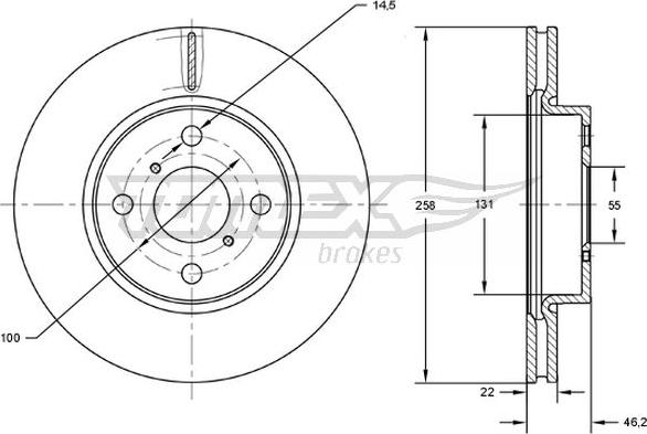 TOMEX brakes TX 71-70 - Kočioni disk www.molydon.hr