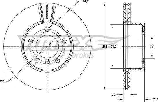 TOMEX brakes TX 73-99 - Kočioni disk www.molydon.hr