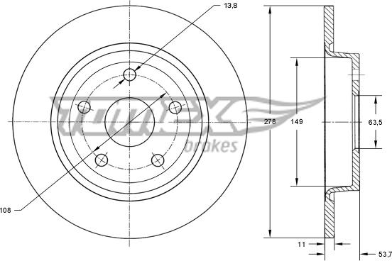 TOMEX brakes TX 73-94 - Kočioni disk www.molydon.hr