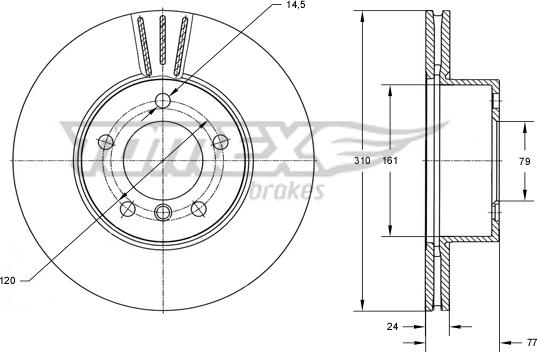 TOMEX brakes TX 73-95 - Kočioni disk www.molydon.hr