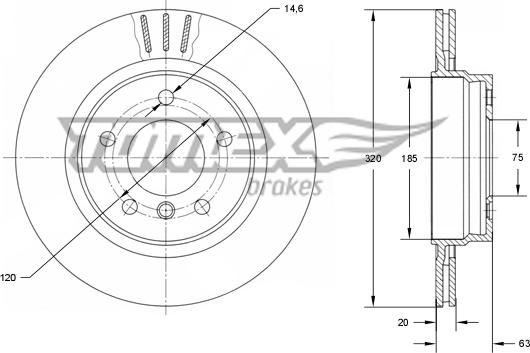 TOMEX brakes TX 73-96 - Kočioni disk www.molydon.hr