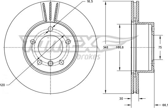 TOMEX brakes TX 73-98 - Kočioni disk www.molydon.hr