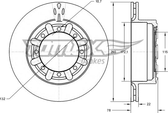 TOMEX brakes TX 73-49 - Kočioni disk www.molydon.hr