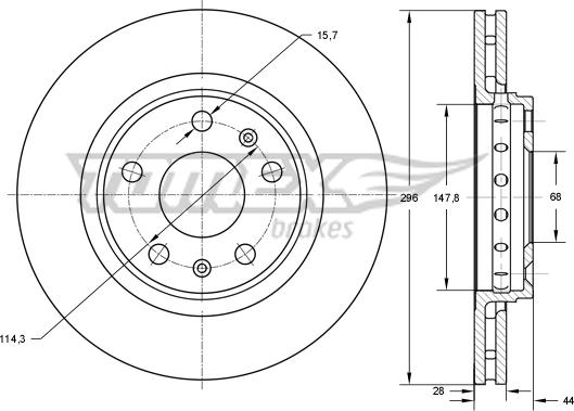 TOMEX brakes TX 73-45 - Kočioni disk www.molydon.hr