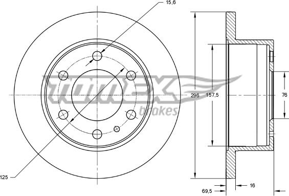 TOMEX brakes TX 73-41 - Kočioni disk www.molydon.hr