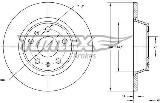 TOMEX brakes TX 73-48 - Kočioni disk www.molydon.hr