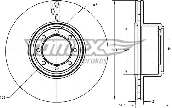 TOMEX brakes TX 73-42 - Kočioni disk www.molydon.hr