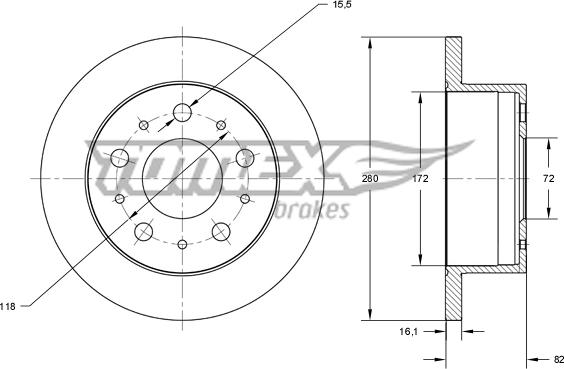 TOMEX brakes TX 73-47 - Kočioni disk www.molydon.hr