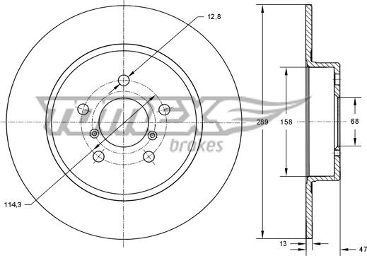 TOMEX brakes TX 73-54 - Kočioni disk www.molydon.hr