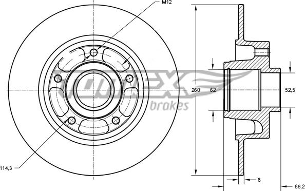 TOMEX brakes TX 73-551 - Kočioni disk www.molydon.hr