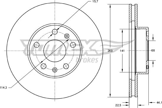 TOMEX brakes TX 73-51 - Kočioni disk www.molydon.hr