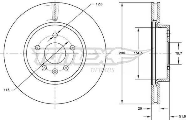 TOMEX brakes TX 73-69 - Kočioni disk www.molydon.hr