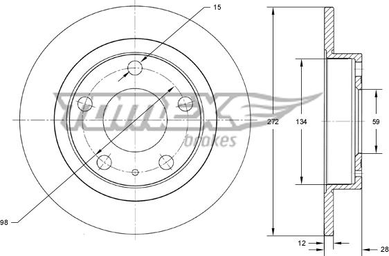 TOMEX brakes TX 73-65 - Kočioni disk www.molydon.hr