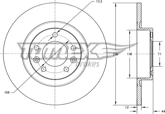 TOMEX brakes TX 73-68 - Kočioni disk www.molydon.hr