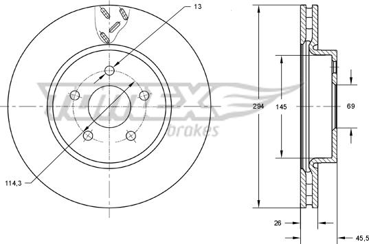 TOMEX brakes TX 73-63 - Kočioni disk www.molydon.hr