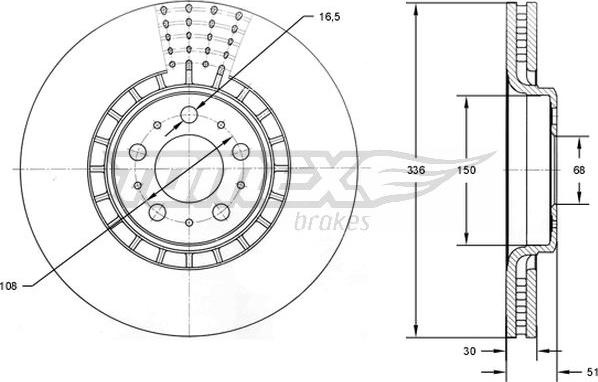 TOMEX brakes TX 73-09 - Kočioni disk www.molydon.hr