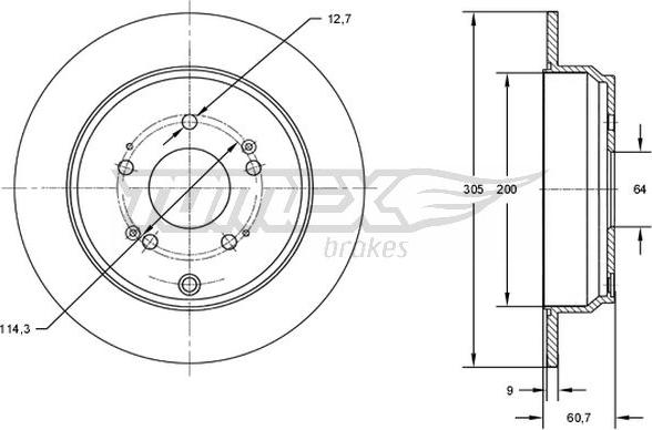 TOMEX brakes TX 73-04 - Kočioni disk www.molydon.hr