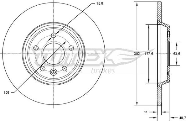 TOMEX brakes TX 73-08 - Kočioni disk www.molydon.hr