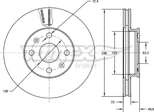 TOMEX brakes TX 73-03 - Kočioni disk www.molydon.hr