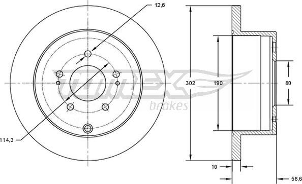 TOMEX brakes TX 73-16 - Kočioni disk www.molydon.hr