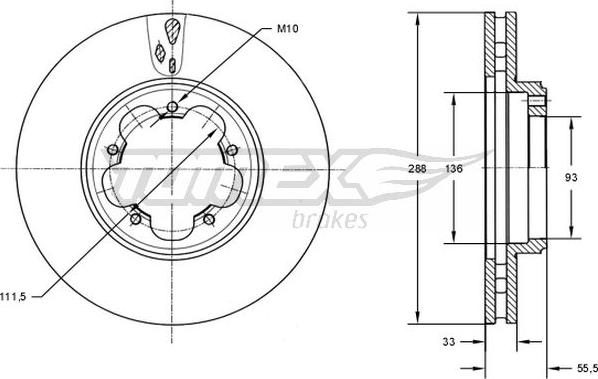 TOMEX brakes TX 73-11 - Kočioni disk www.molydon.hr