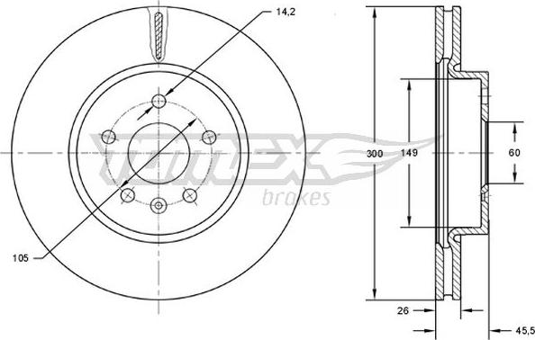 TOMEX brakes TX 73-17 - Kočioni disk www.molydon.hr