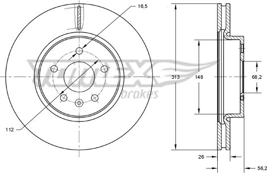 TOMEX brakes TX 73-89 - Kočioni disk www.molydon.hr