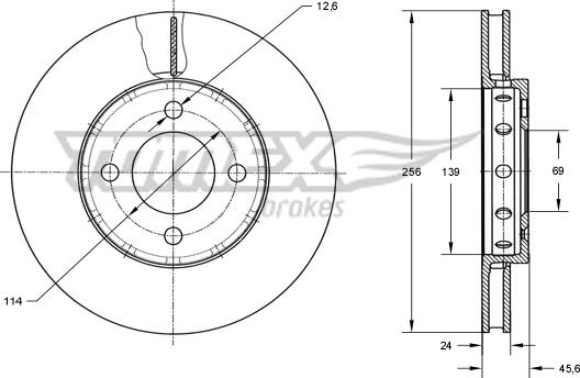 TOMEX brakes TX 73-84 - Kočioni disk www.molydon.hr