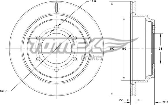 TOMEX brakes TX 73-88 - Kočioni disk www.molydon.hr