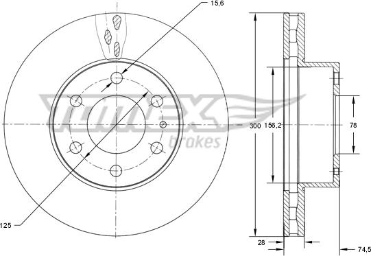 TOMEX brakes TX 73-39 - Kočioni disk www.molydon.hr