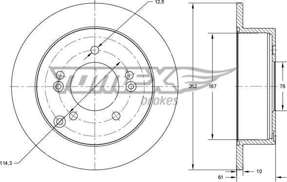 TOMEX brakes TX 73-36 - Kočioni disk www.molydon.hr