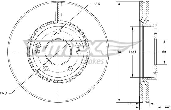 TOMEX brakes TX 73-30 - Kočioni disk www.molydon.hr