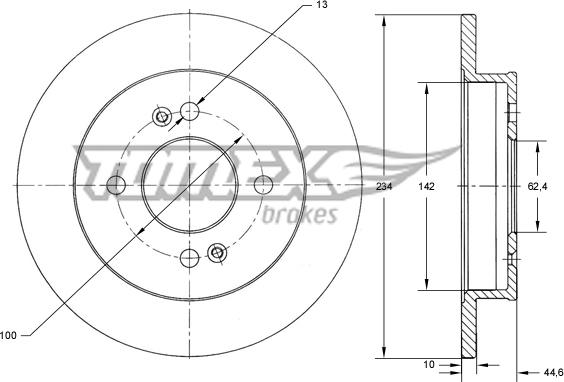 TOMEX brakes TX 73-38 - Kočioni disk www.molydon.hr