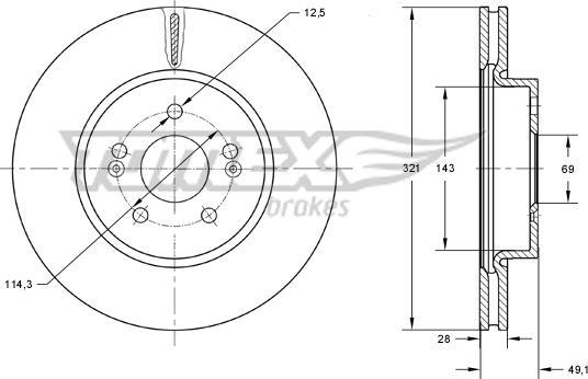 TOMEX brakes TX 73-32 - Kočioni disk www.molydon.hr