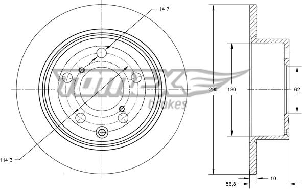 TOMEX brakes TX 73-24 - Kočioni disk www.molydon.hr