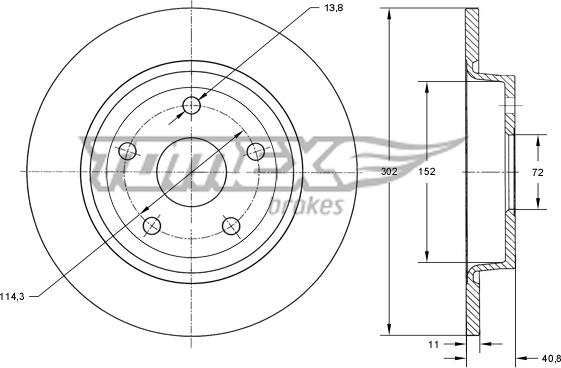 TOMEX brakes TX 73-21 - Kočioni disk www.molydon.hr