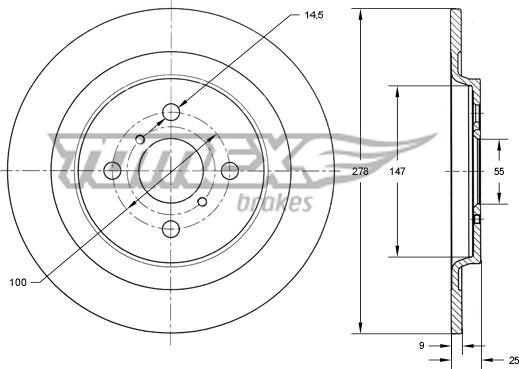 TOMEX brakes TX 73-27 - Kočioni disk www.molydon.hr