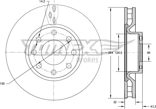 TOMEX brakes TX 73-76 - Kočioni disk www.molydon.hr