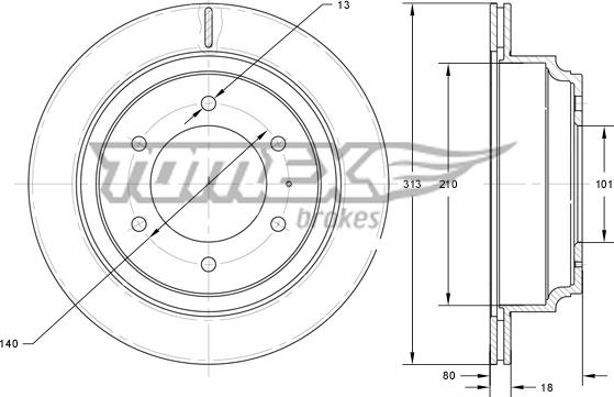 TOMEX brakes TX 73-70 - Kočioni disk www.molydon.hr