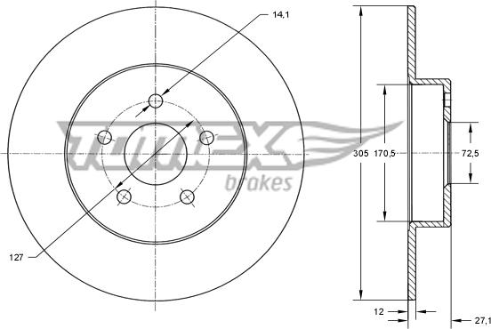 TOMEX brakes TX 73-78 - Kočioni disk www.molydon.hr