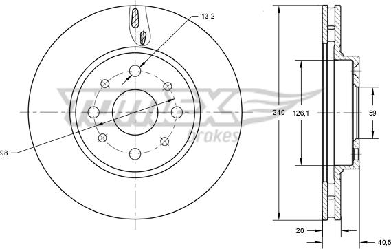 TOMEX brakes TX 73-73 - Kočioni disk www.molydon.hr