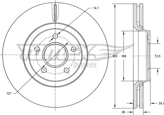 TOMEX brakes TX 73-77 - Kočioni disk www.molydon.hr