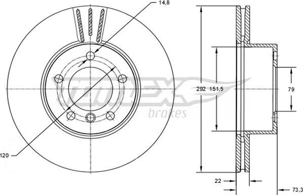 TOMEX brakes TX 72-95 - Kočioni disk www.molydon.hr