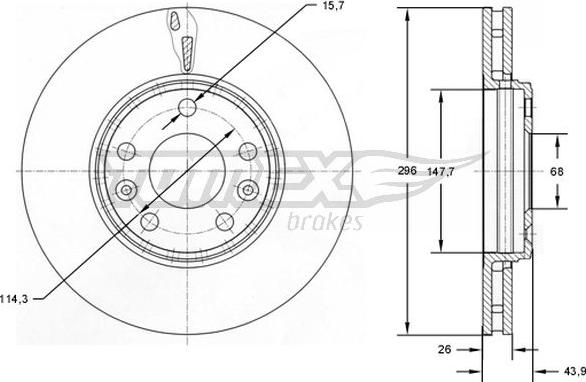 TOMEX brakes TX 72-51 - Kočioni disk www.molydon.hr