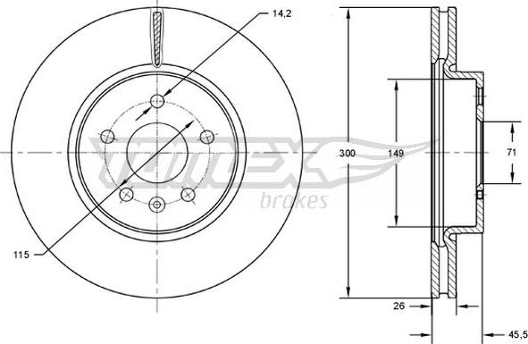 TOMEX brakes TX 72-53 - Kočioni disk www.molydon.hr