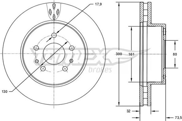 TOMEX brakes TX 72-57 - Kočioni disk www.molydon.hr