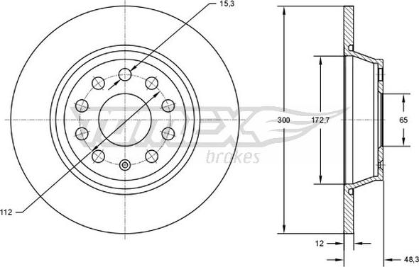 TOMEX brakes TX 72-69 - Kočioni disk www.molydon.hr