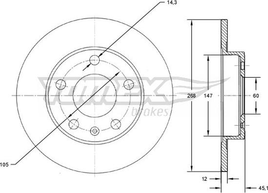 TOMEX brakes TX 72-65 - Kočioni disk www.molydon.hr